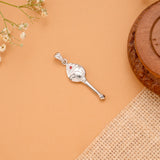 Holy Om Engraved Silver Vel Pendant