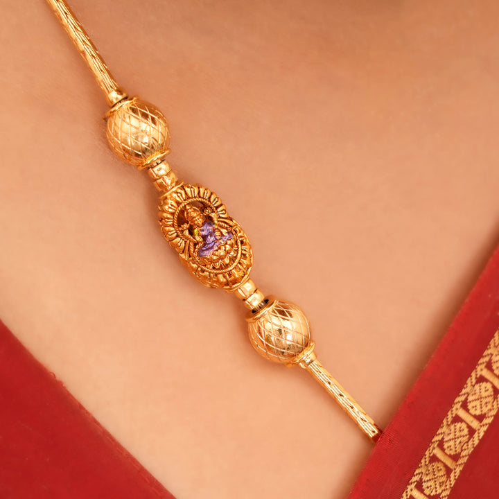 Traditional Silver Lakshmi Mugappu Chain