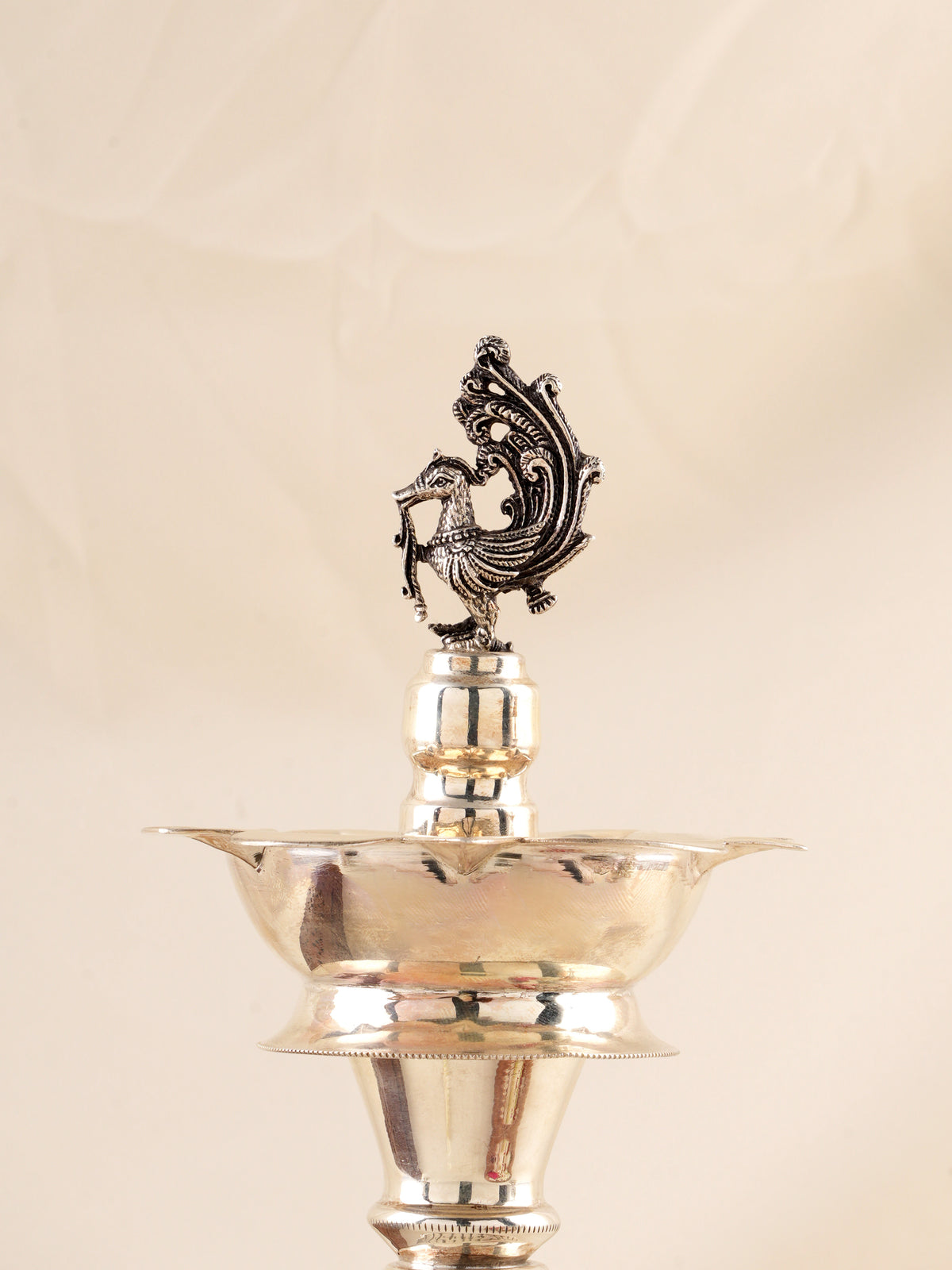Ornate Silver Floral lamp