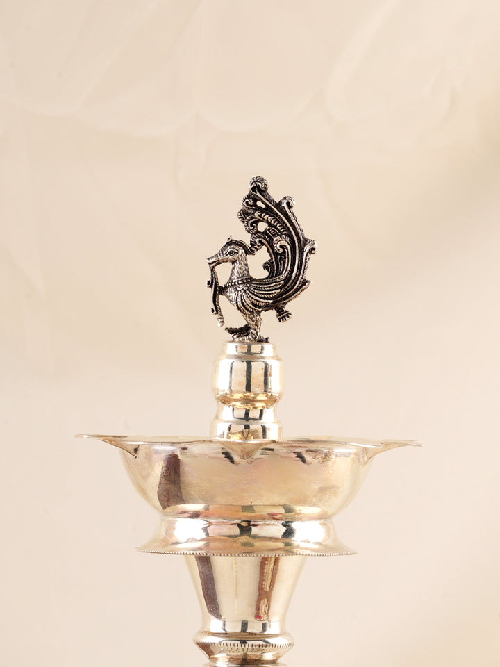 Ornate Silver Floral lamp