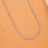 Royal Woven Design Men’s Silver Chain