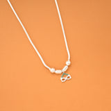 Charm Infinity Beaded Silver Chain