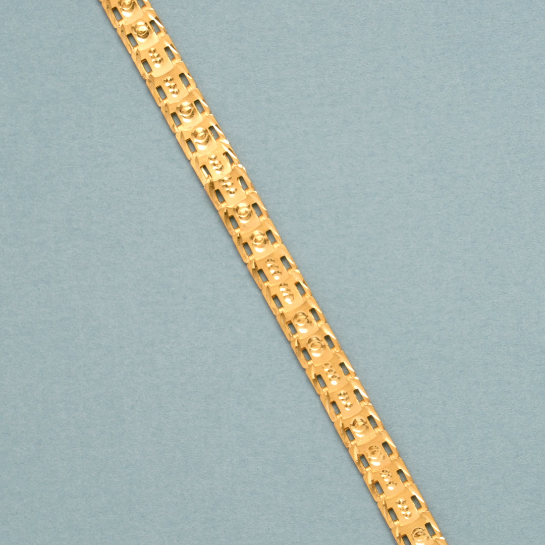 Modern Matrix Pattern Gold Bracelet for Men