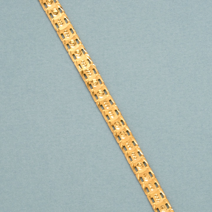 Modern Matrix Pattern Gold Bracelet for Men