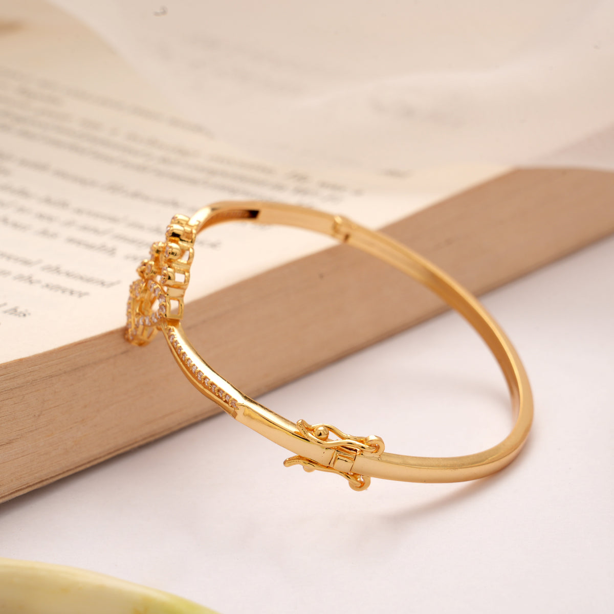 Blossom Ruby Floral Golden Kada