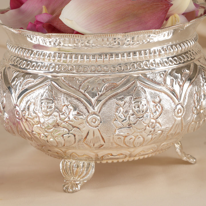 Goddess Lakshmi Silver Poo Koodai