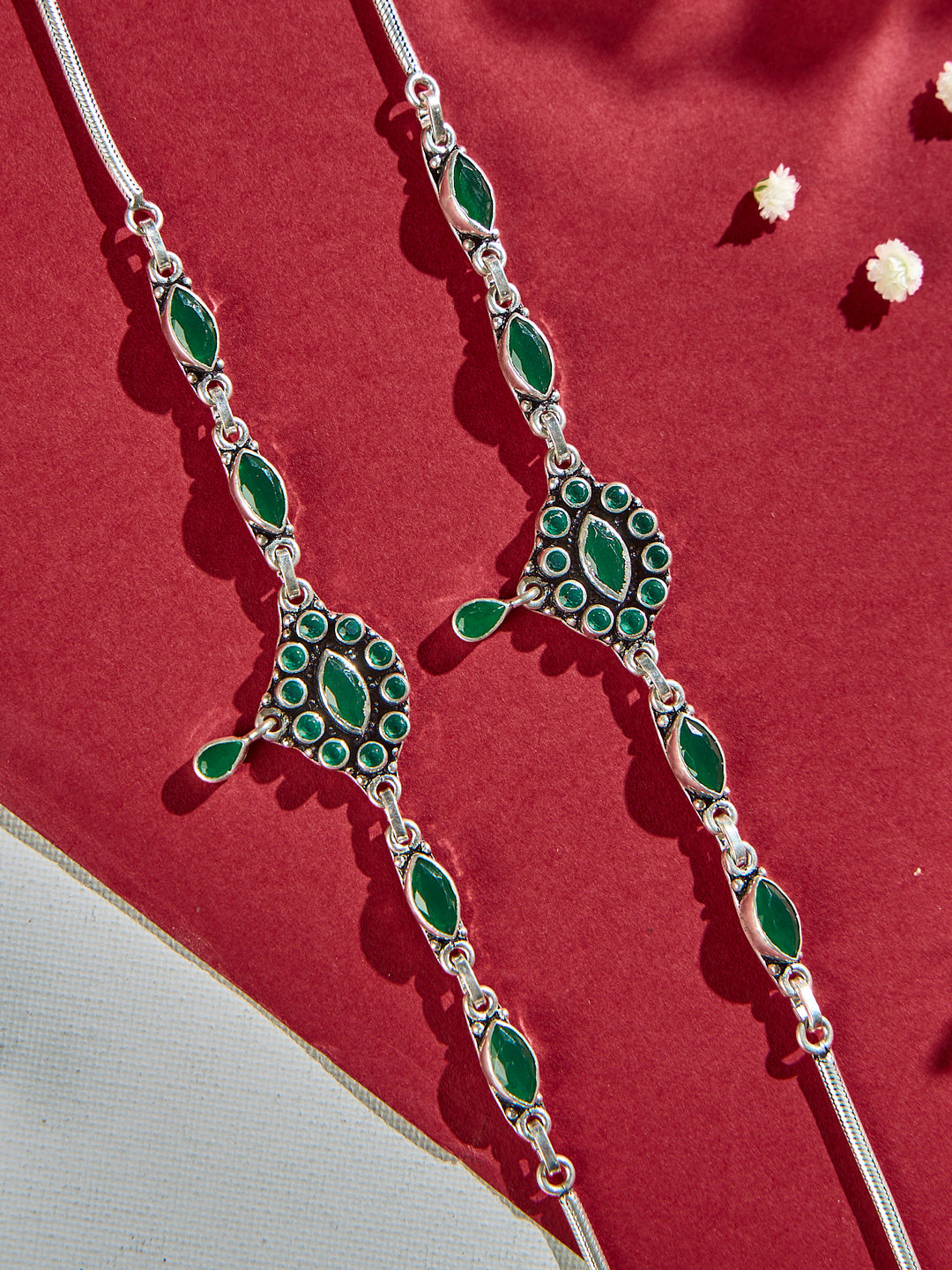 Emeruby Grace Blend of Emerald Anklet