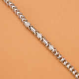 Men’s Curb Chain Link Silver Bracelet