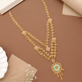 Golden Double Layer Heart Turkey Necklace Set