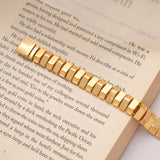 Broad Link Design Men’s Golden Bracelet