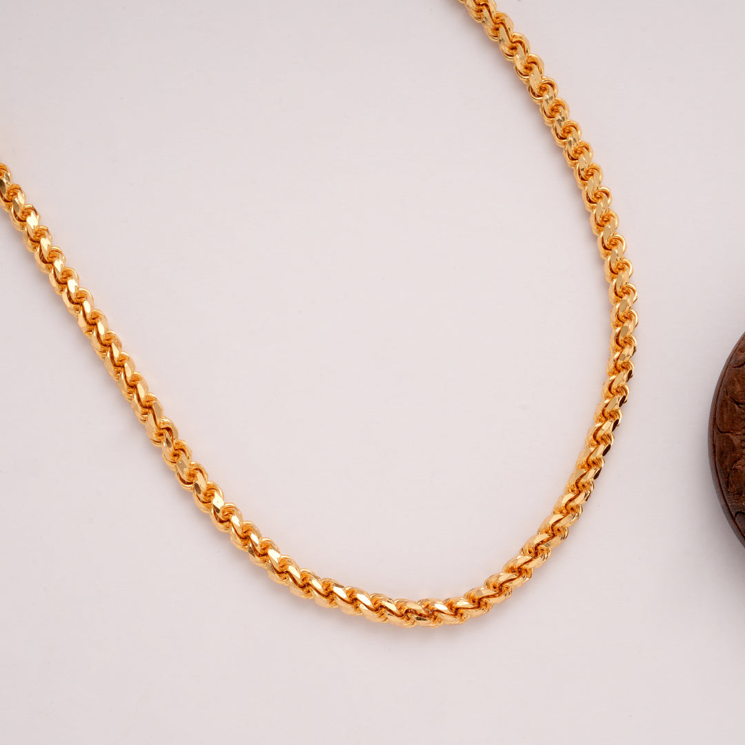 Bold Twisted Link Golden Chain