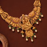 Ram Seetha Nagas Pearl Drops Gold Necklace