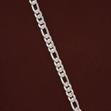 Classic Figaro Design Silver Bracelet