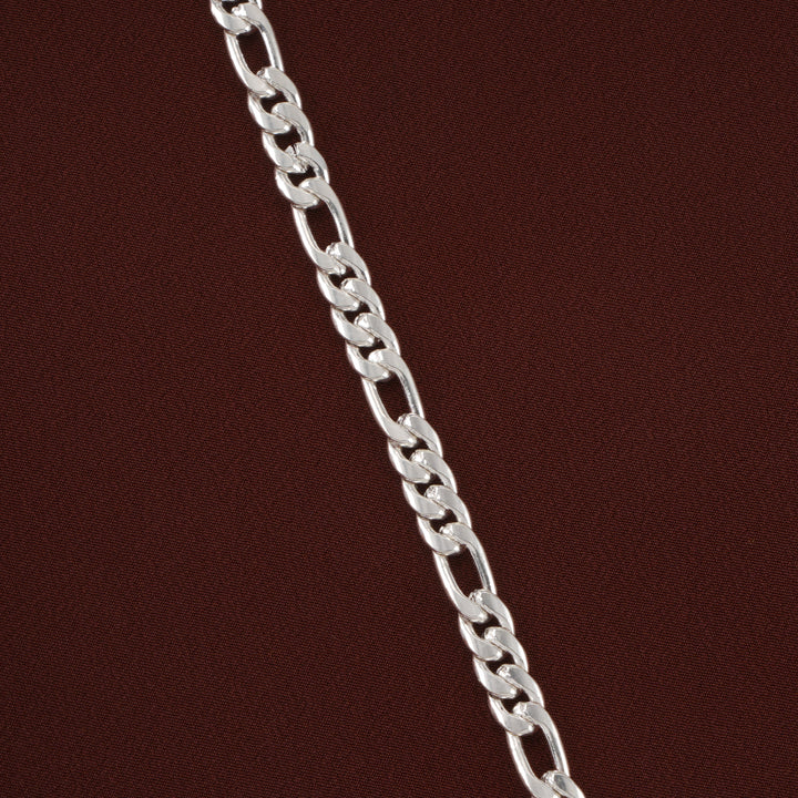 Classic Figaro Design Silver Bracelet
