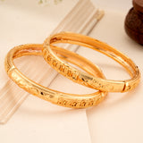 Traditional Golden Flower Beaded Bangle