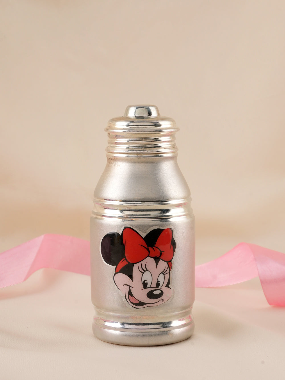Minnie Charm Crafted in Silver Feeding Bottle