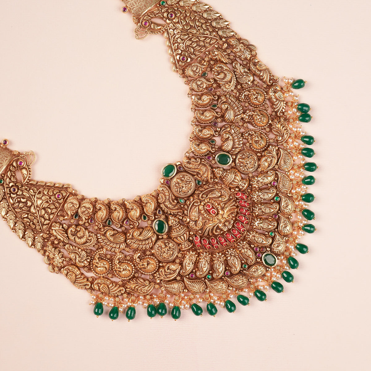 Grand Nagas Bridal Design Golden Temple Haram