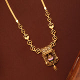 Antique Lakshmi Devi Temple Inspired Gold Necklace