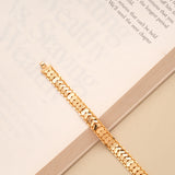 Sleek Link Design Men’s Golden Bracelet