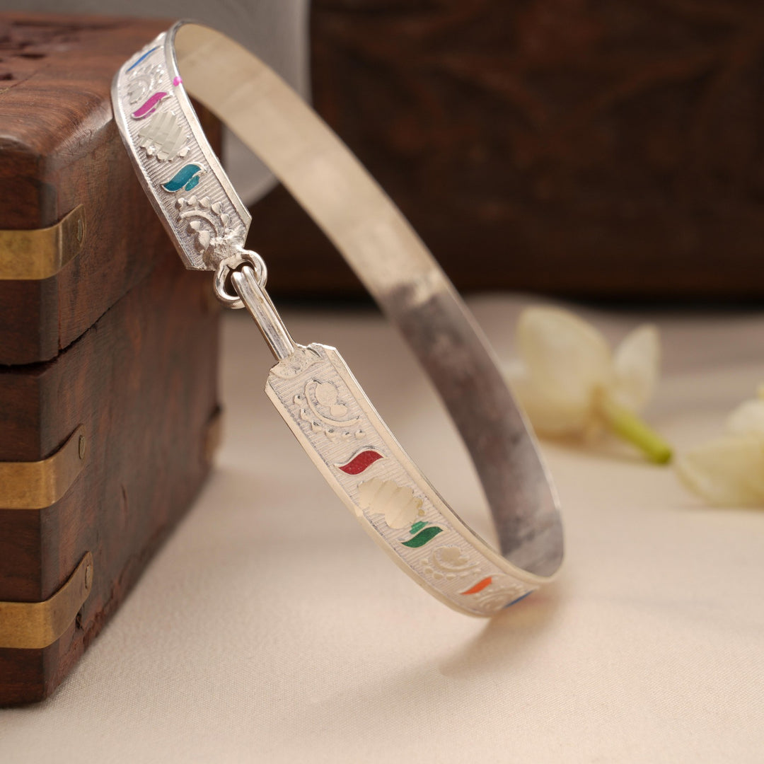 Elegant Baby Shower Silver Women's Bangles