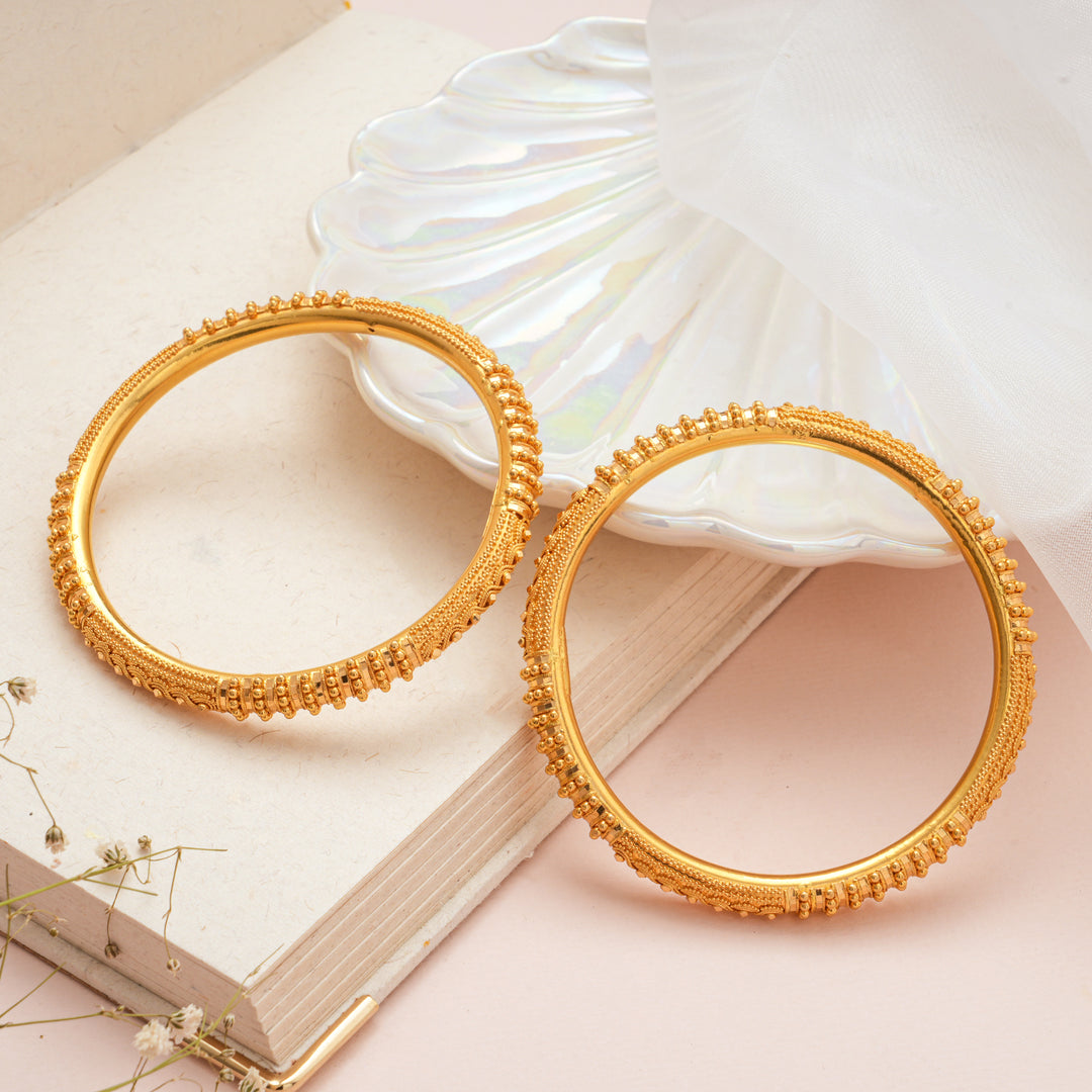 Luxury Traditional Gold Ball Bangles
