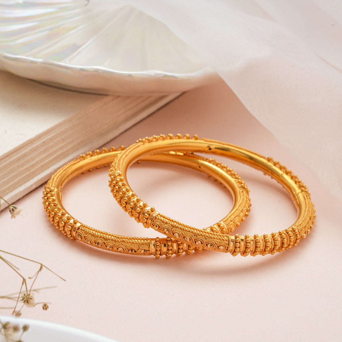 Luxury Traditional Gold Ball Bangles