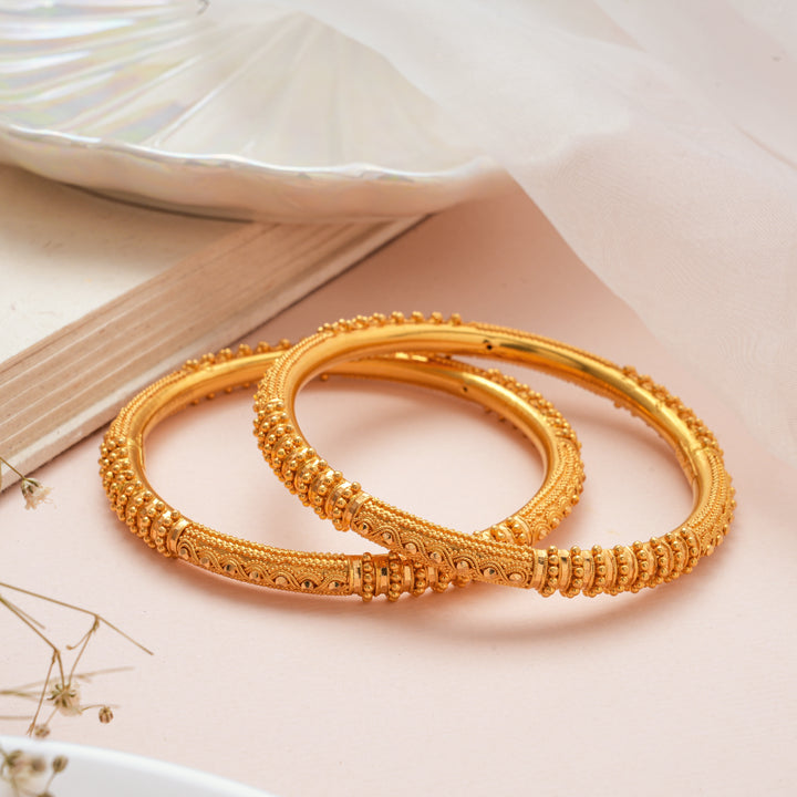 Luxury Traditional Gold Ball Bangles