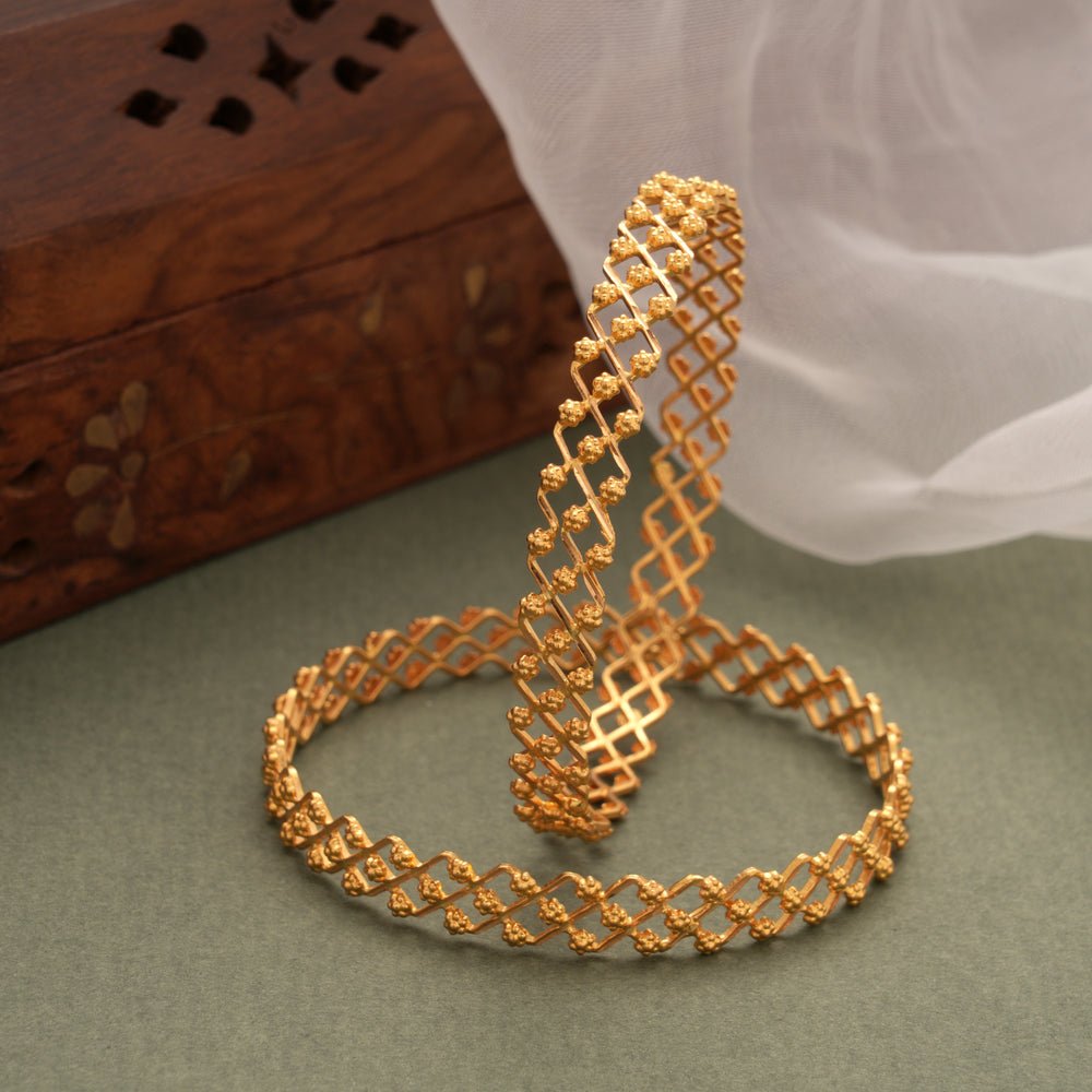 Traditional Gold Mesh Bangles for Women