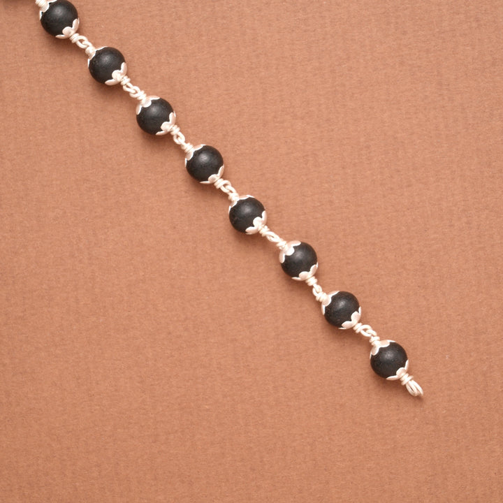 Karungali Protection Silver Bracelet