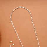 Sleek Wheat Link Silver Men’s Chain