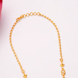 Classic Feather Pattern Golden Necklace Set