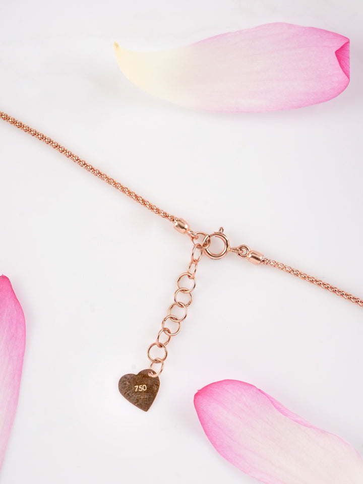 Floral Petal Drape in Rose Gold Chain
