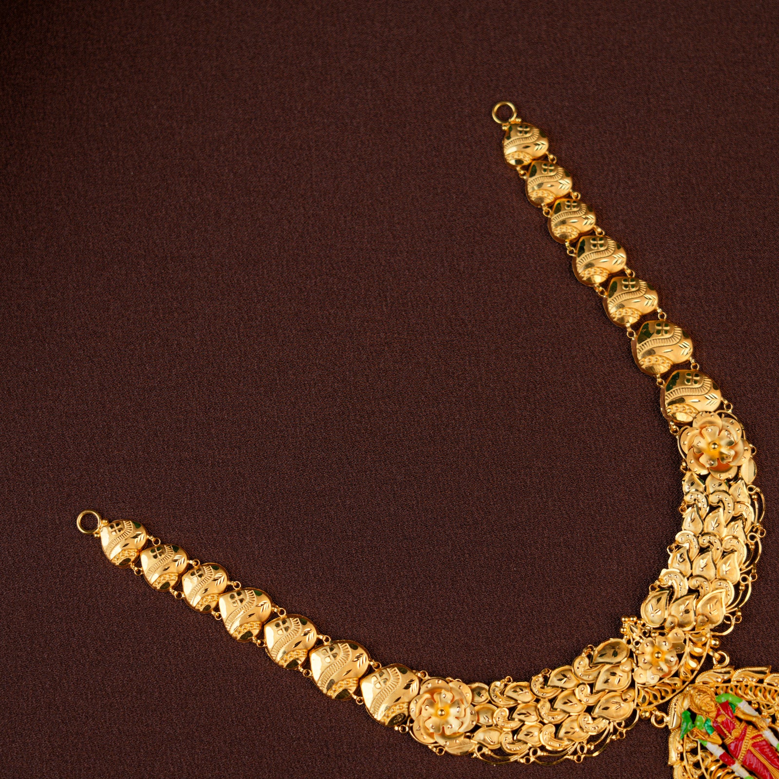 Goddess Madurai Meenakshi Amman  Blossom Gold Necklace