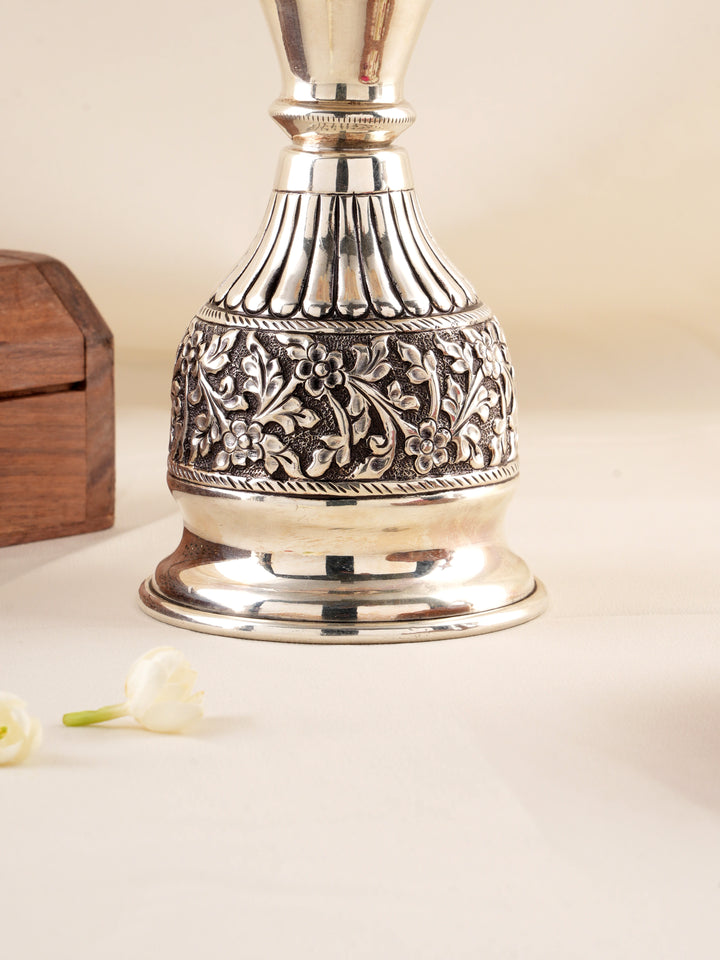 Ornate Silver Floral lamp