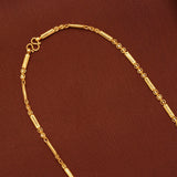 Elegant Pattern Gold Link Minimal Chain