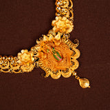 Temple Inspired Meenakshi Amman Gold Necklace