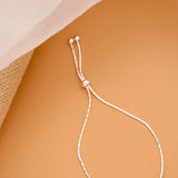 Silver Beaded Pull Chain Bracelet