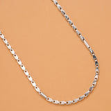 Bold Wheat Pattern Silver Men's Chain