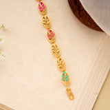 Leaf Petals Enamel Gold Plated Bracelet