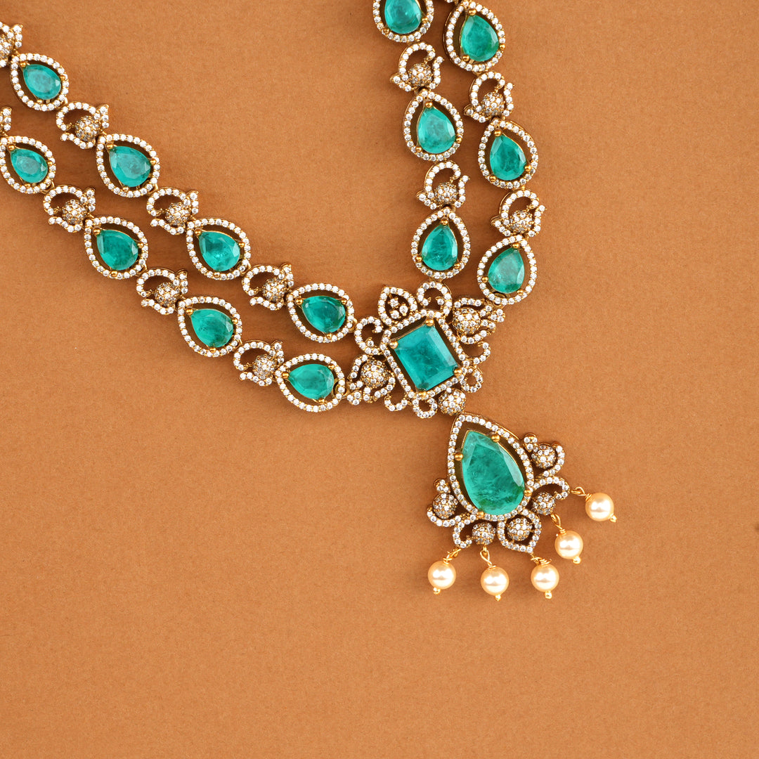 Double Layer Emerald with Swarovski Haram