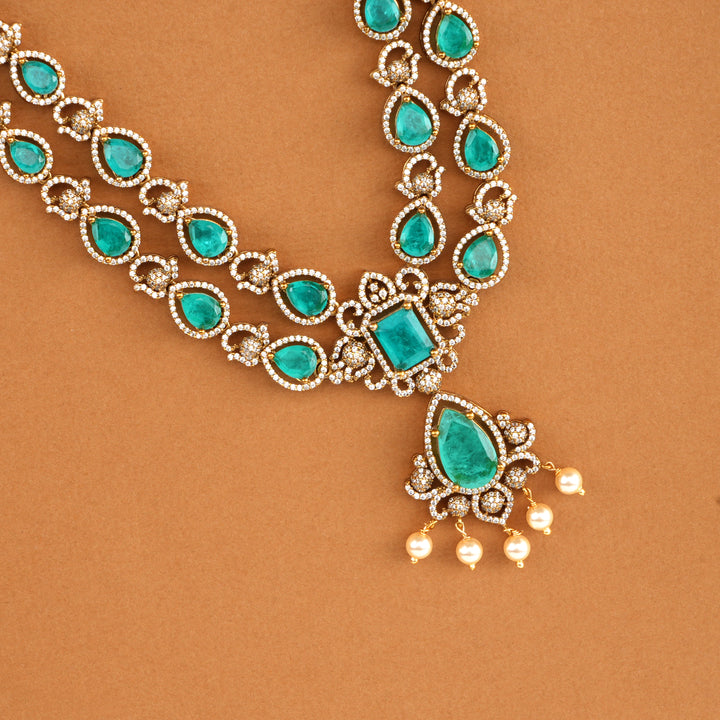 Double Layer Emerald with Swarovski Haram