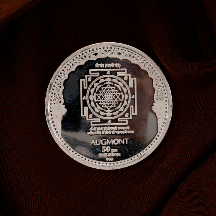 Lakshmi - Ganesh 50 Gram Silver Coin