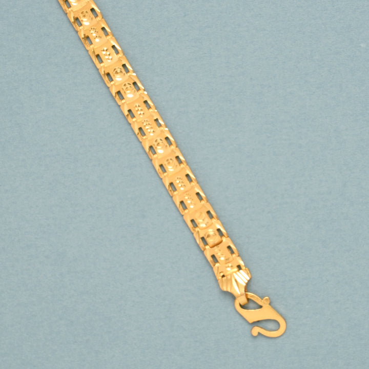 Modern Matrix Pattern Gold Bracelet for Men