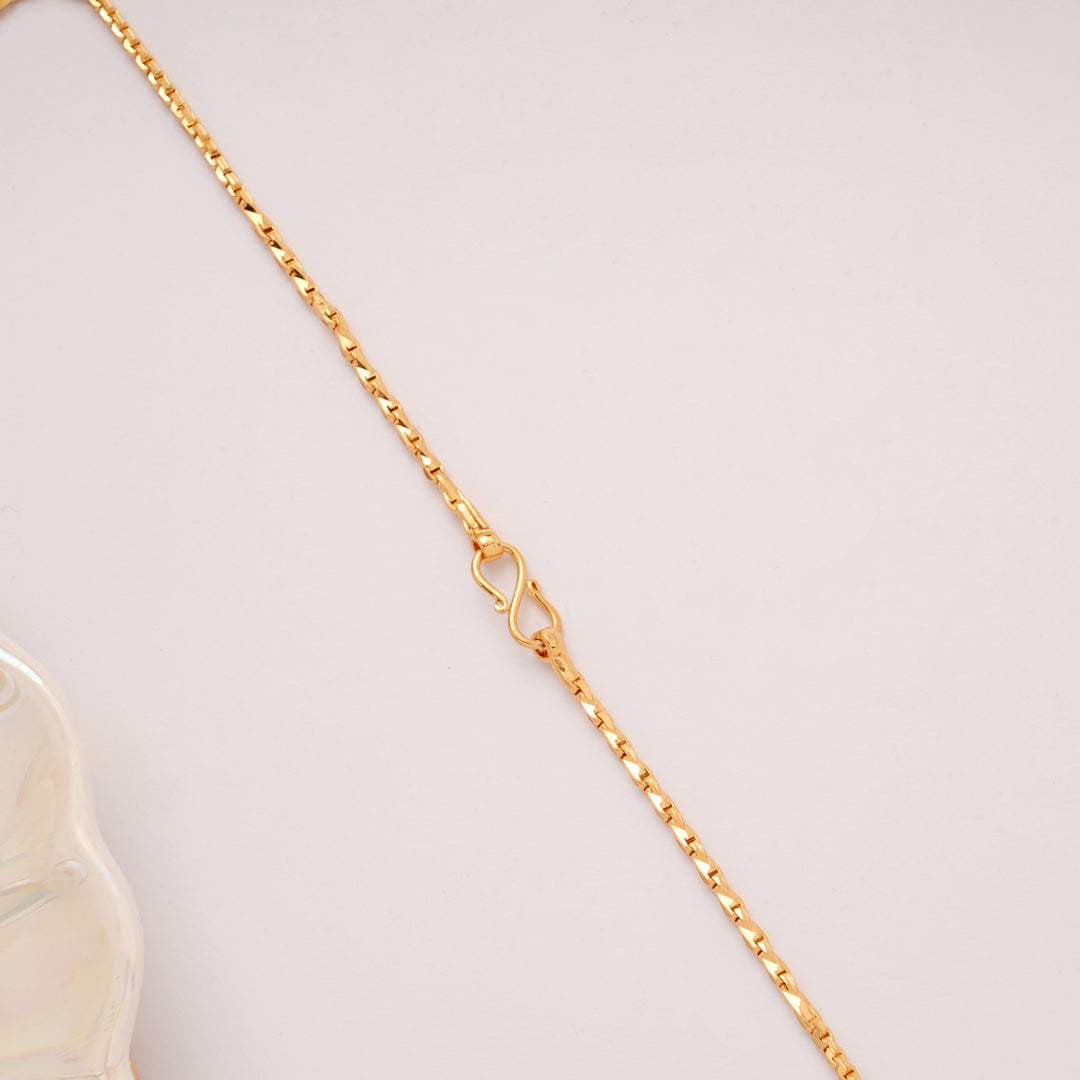 Minimal Wheat Design Link Golden Chain