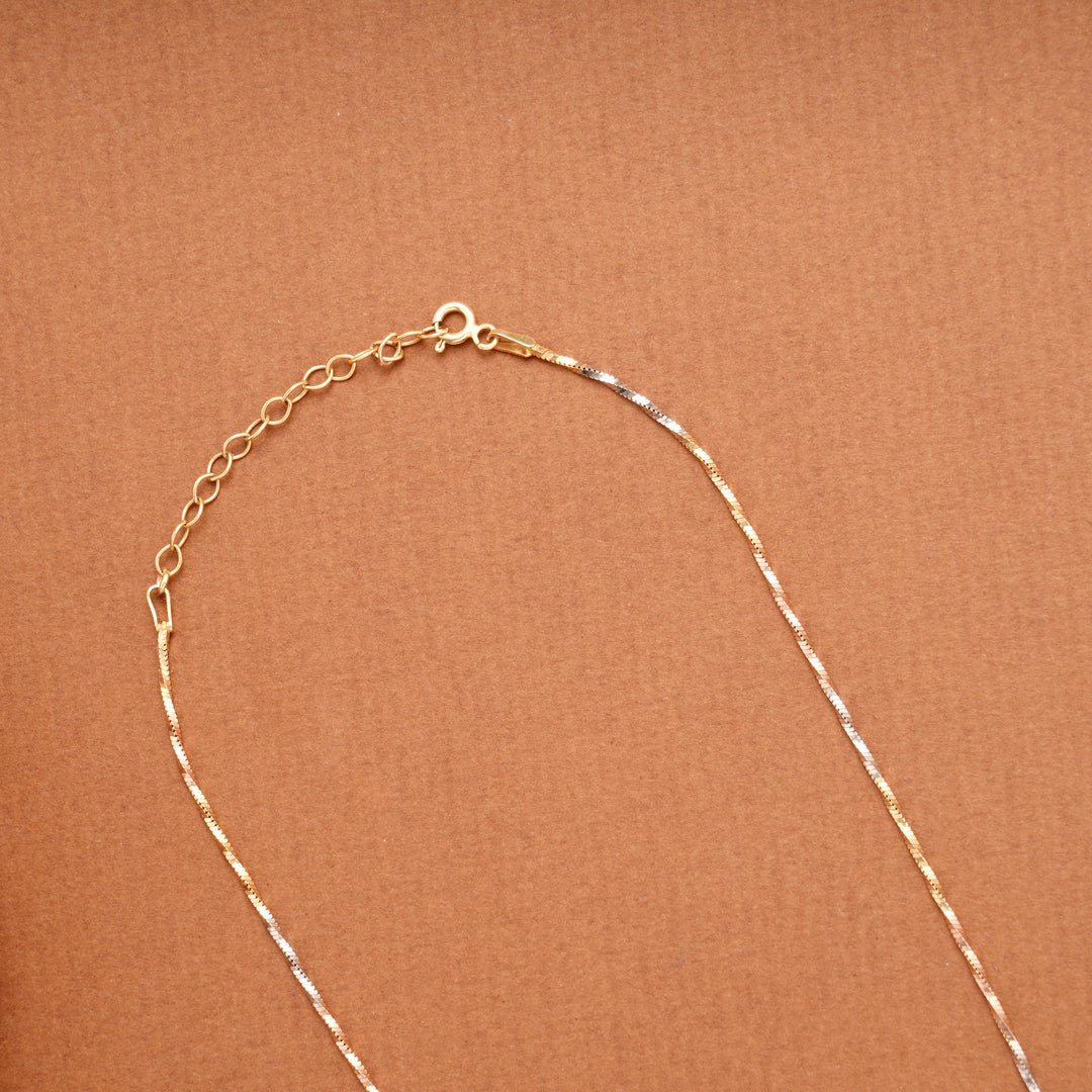 Triple Tone Twisted Silver Women’s Chain