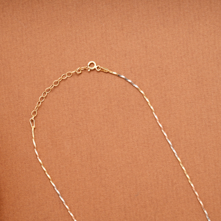 Triple Tone Twisted Silver Women’s Chain