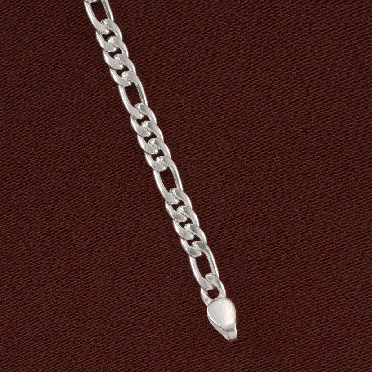Classic Figaro Design Silver Bracelet