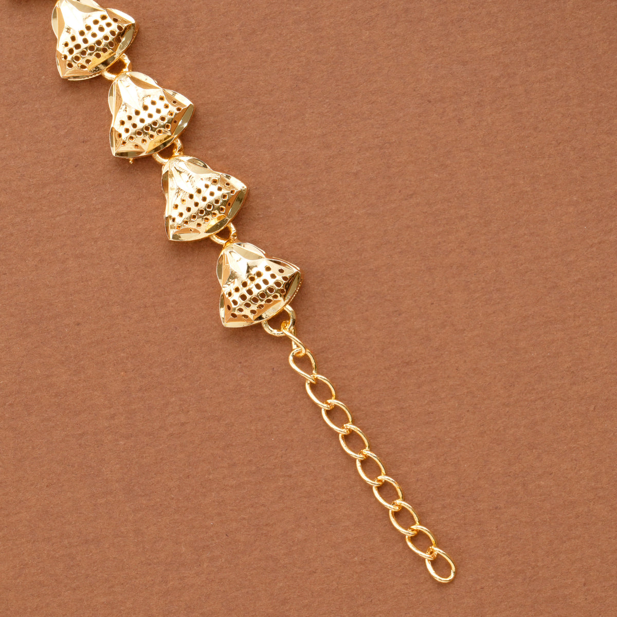 Bell Shaped Links Nagas Gold Plated Bracelet