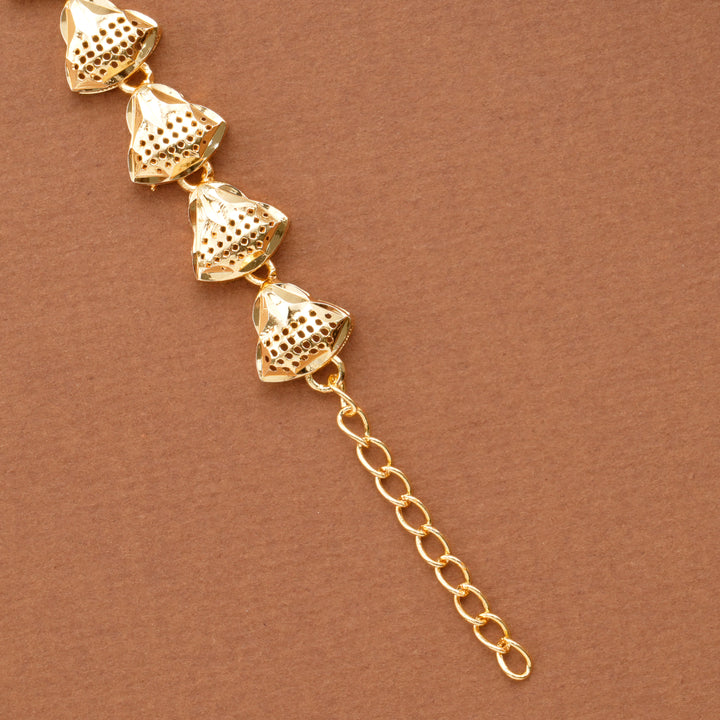 Bell Shaped Links Nagas Gold Plated Bracelet