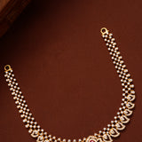 Blossom Ruby Pendant Swarovski Gold Necklace